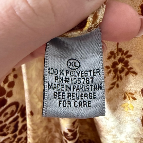 Vintage Leopard Print Maxi Slip Dress or Chemise with Black Lace Trim Size XL - Picture 5 of 6